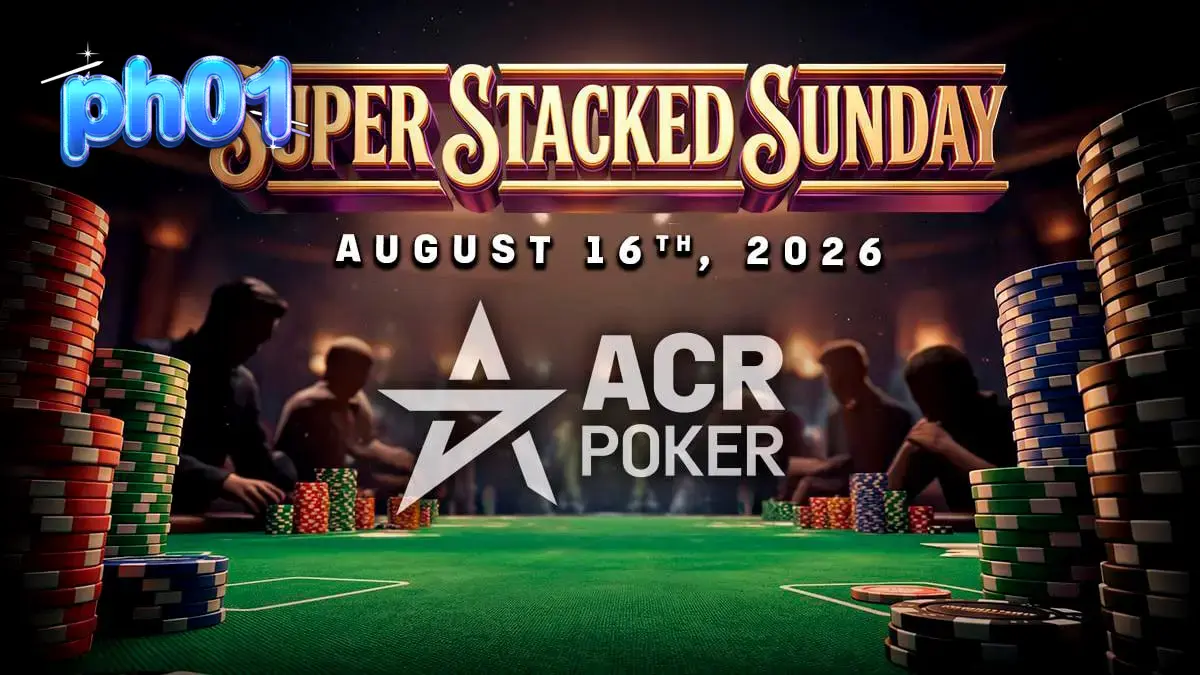 Isang digital na representasyon ng poker chips at mga baraha na sumisimbolo sa malaking torneo.