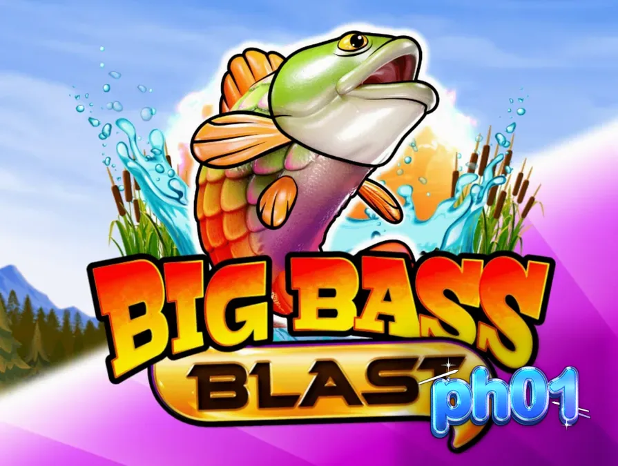 Makulay na visual ng Big Bass Blast slot na may temang fishing at futuristic na kuryente.